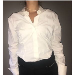 WHITE BUTTON DOWN SHIRT